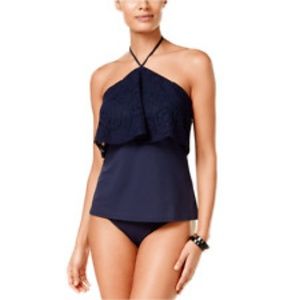 MICHAEL KORS Crochet Popover Halterneck Top -O0025